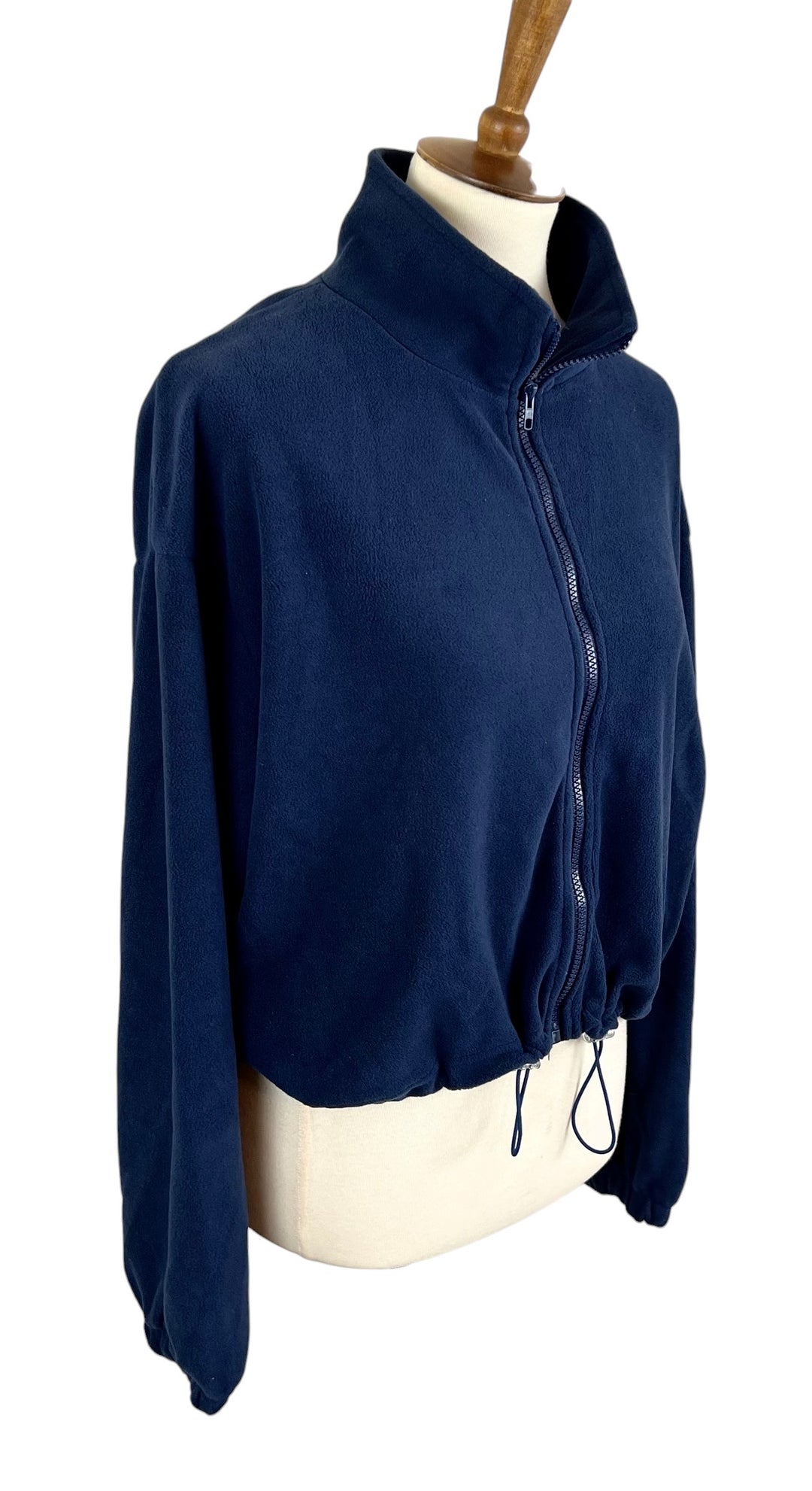 CCB Cropped Zip-Up Fleece (Navy)