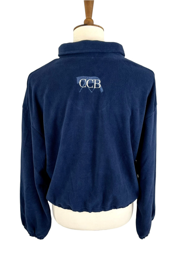 CCB Cropped Zip-Up Fleece (Navy)