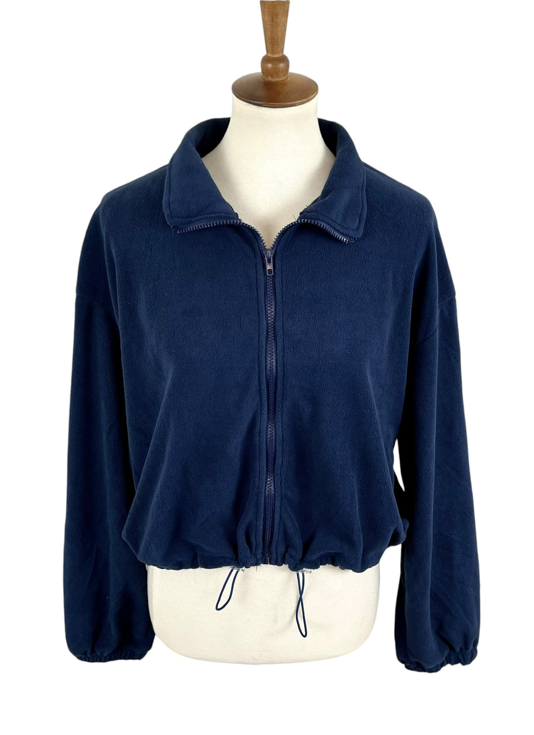 CCB Cropped Zip-Up Fleece (Navy)