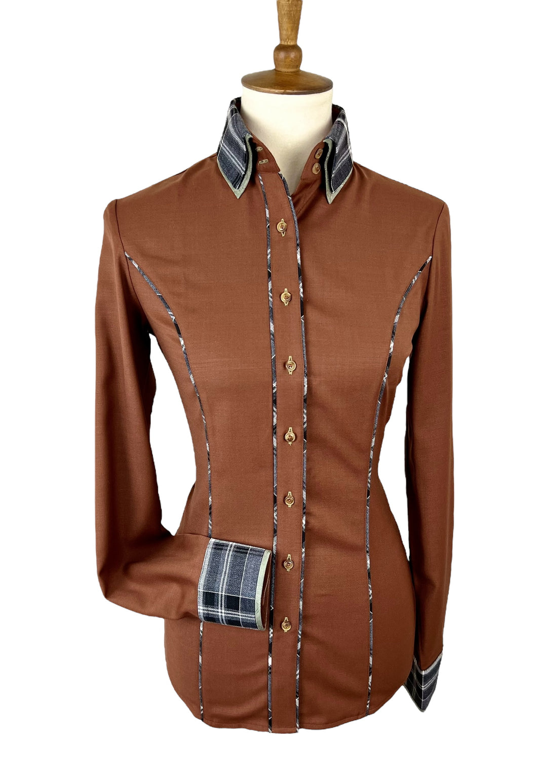 Rust, Black & Sage Western Shirt (Size 36)