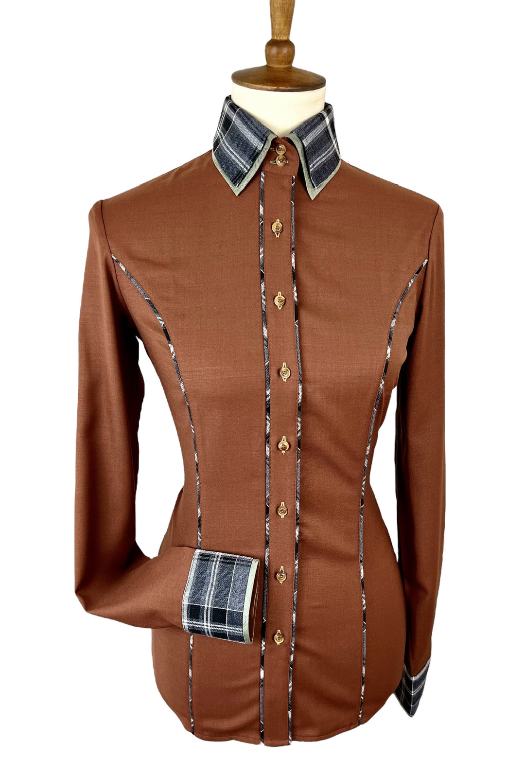 Rust, Black & Sage Western Shirt (Size 36)