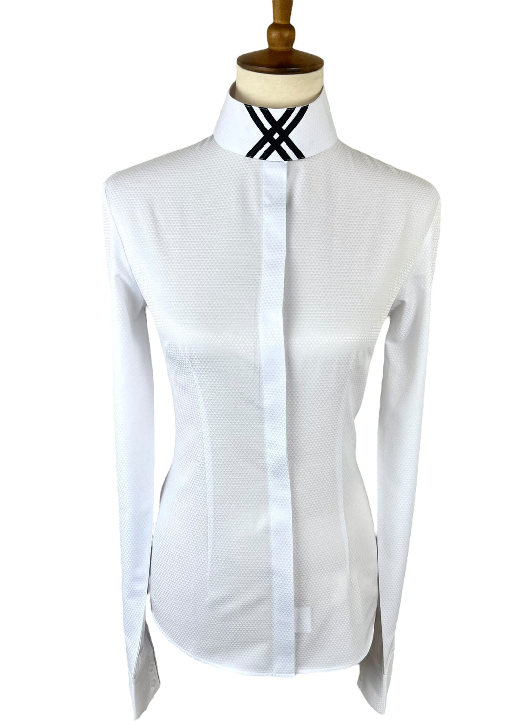 White Hunt Shirt with Black & Silver Accents (Size 34)