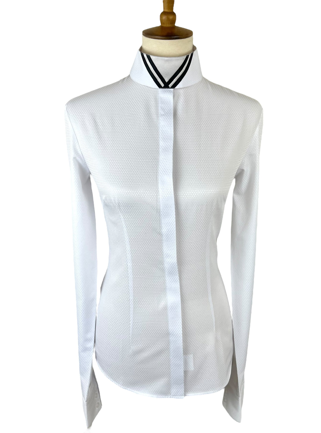 White Hunt Shirt with Black & Silver Accents (Size 34)