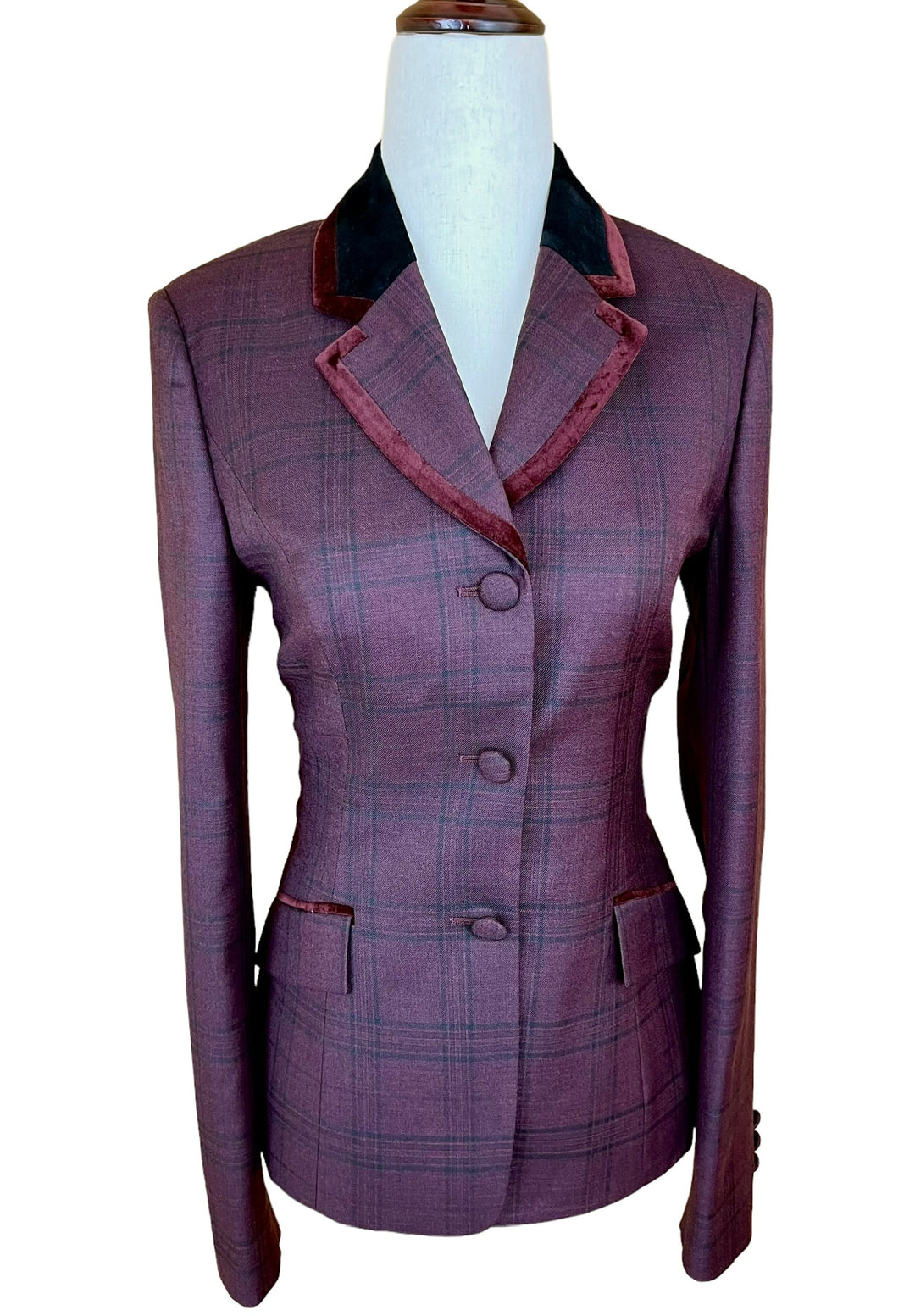 Maroon & Black Show Coat (Size 0)