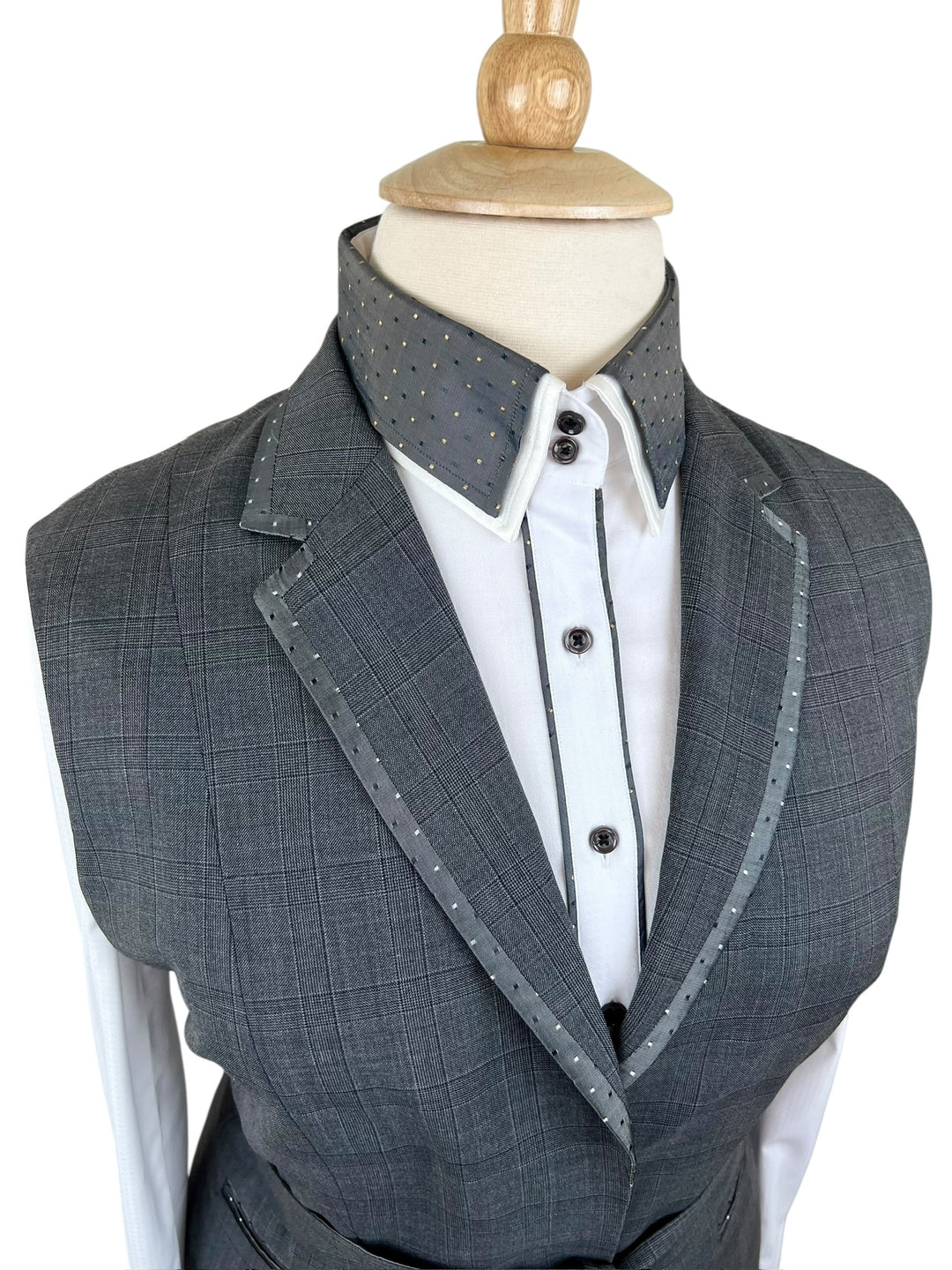 Charcoal Plaid Halter Vest (Size 14)