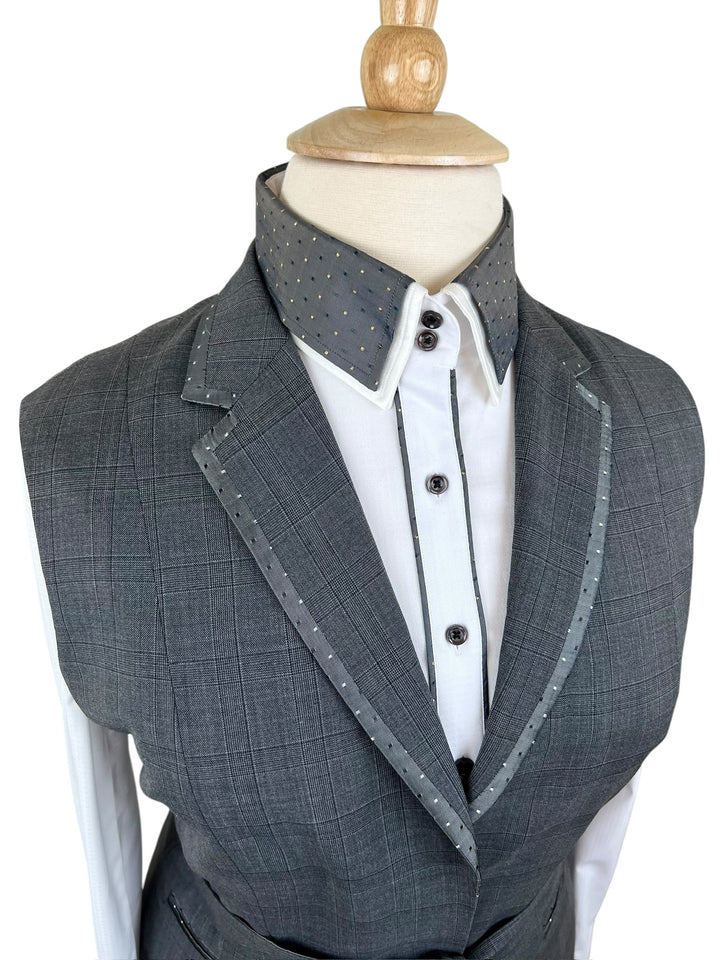Charcoal Plaid Halter Vest (Size 14)