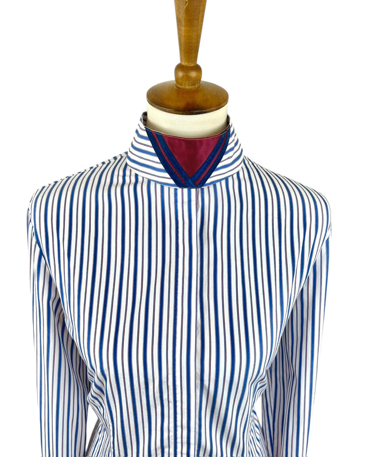Blue Stripe Hunt Shirt w/ Maroon (Size 36/38) - Ref. 240