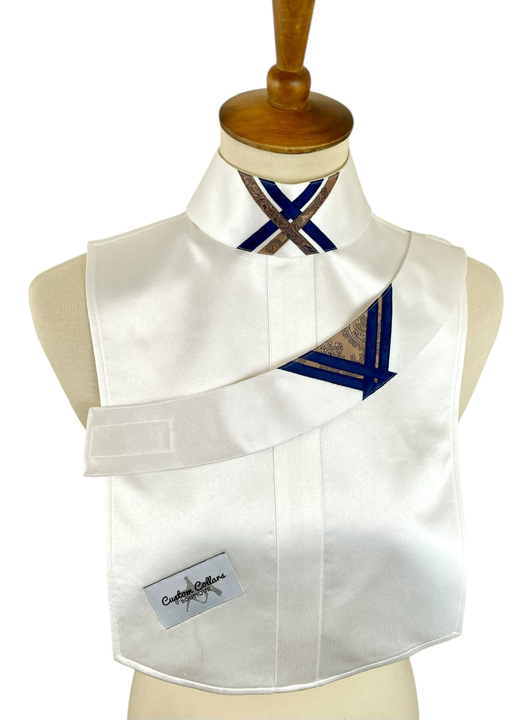 Navy & Brown Silk Dickie