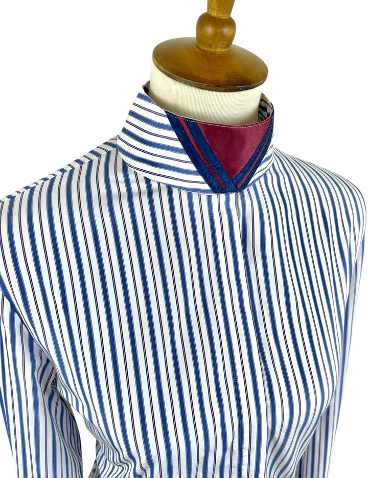 Blue Stripe Hunt Shirt w/ Maroon (Size 36/38) - Ref. 240