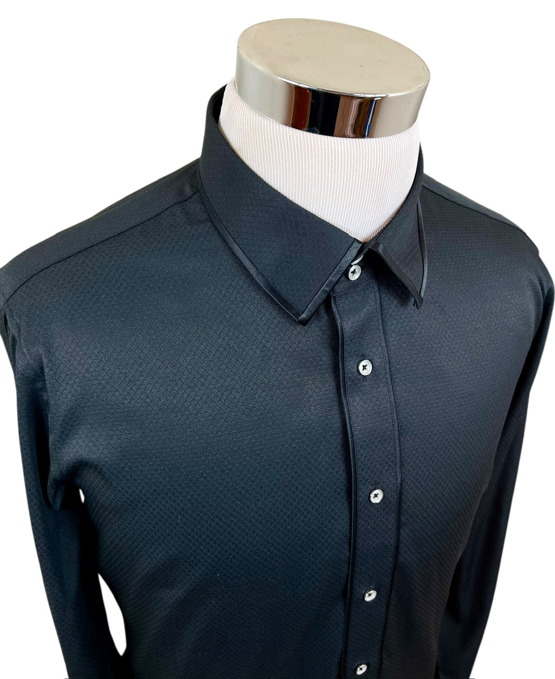 Men's Black Shirt Custom Collars Boutique Men's Black Shirt Custom Collars Boutique