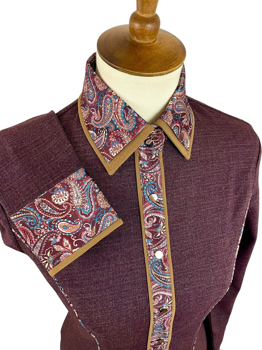 Maroon Western Shirt (Size 34)