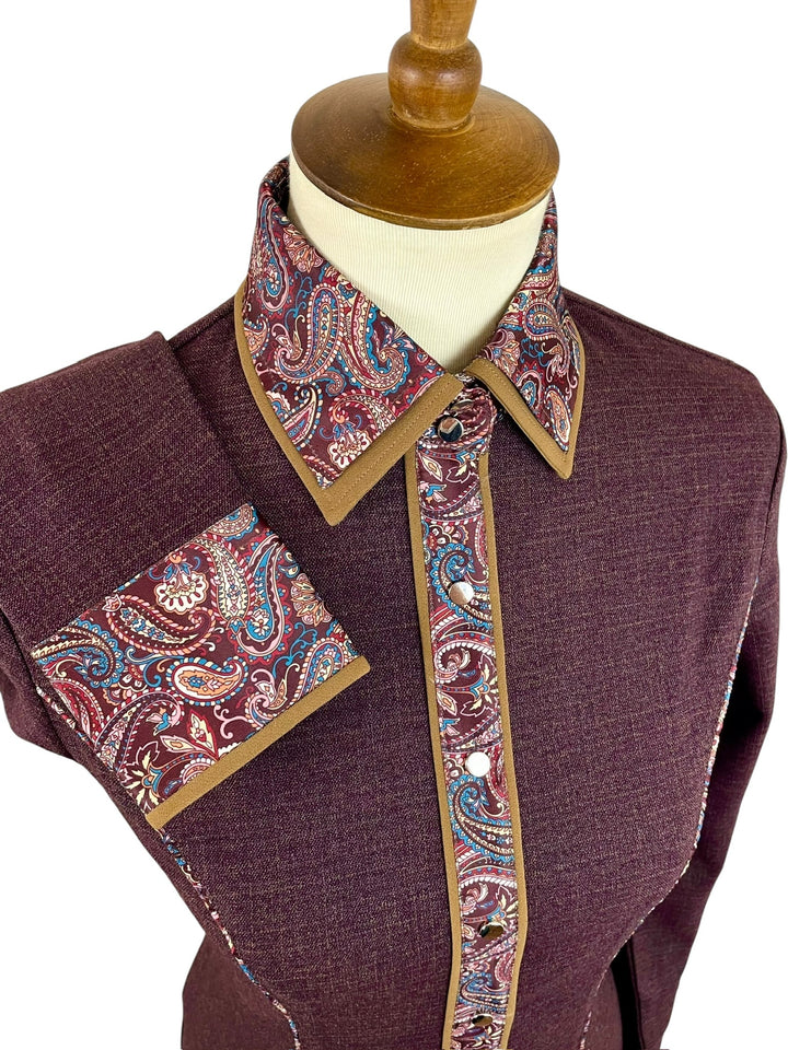 Maroon Western Shirt (Size 34)