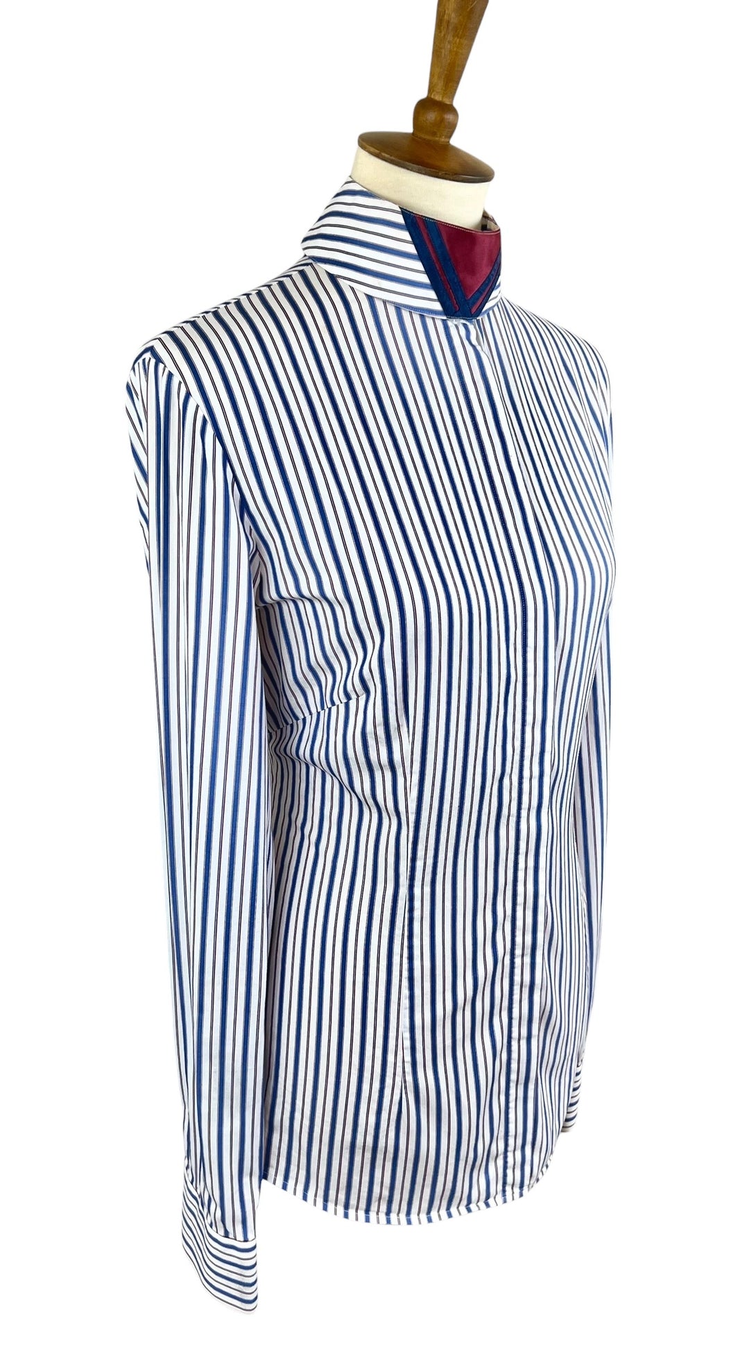 Blue Stripe Hunt Shirt w/ Maroon (Size 36/38) - Ref. 240