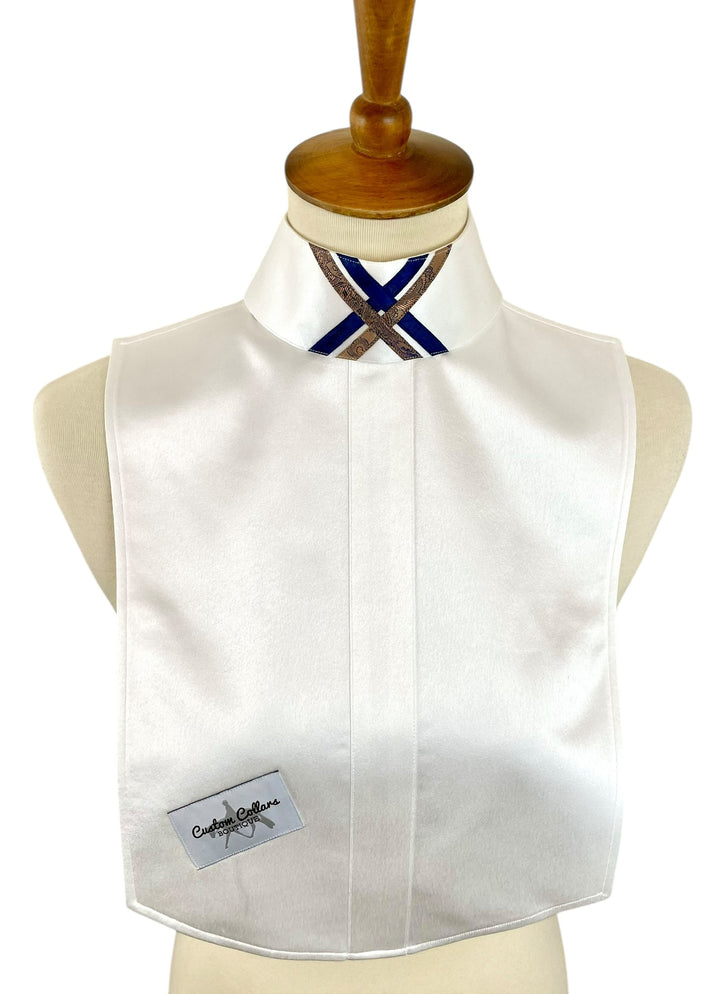 Navy & Brown Silk Dickie