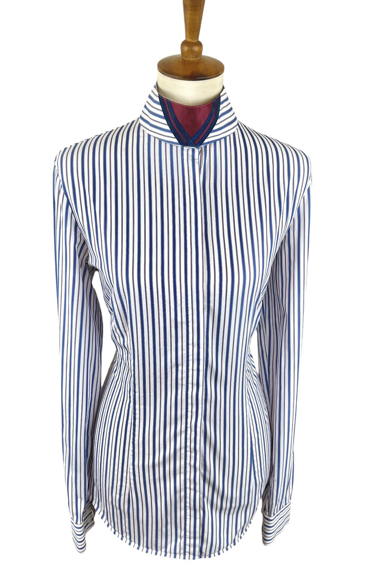 Blue Stripe Hunt Shirt w/ Maroon (Size 36/38) - Ref. 240