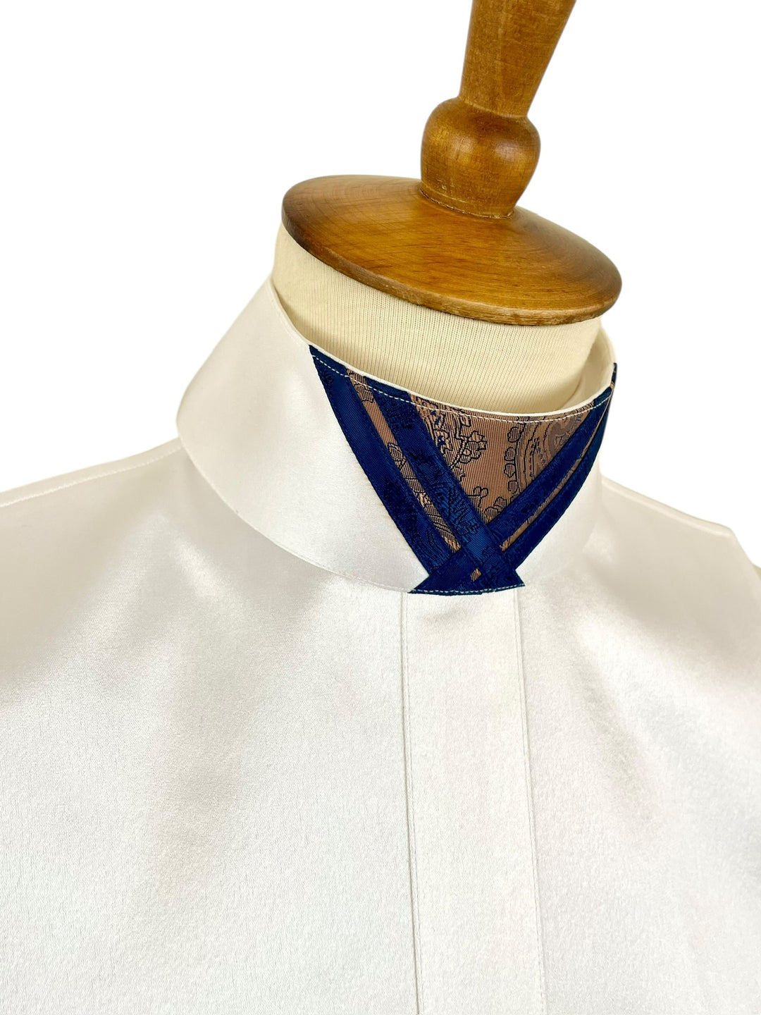 Navy & Brown Silk Dickie