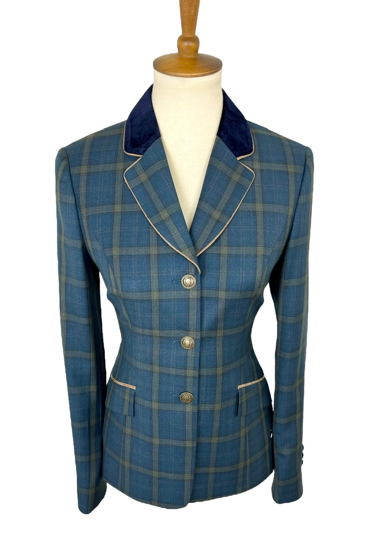 Green & Camel Plaid Hunt Coat (Size 2)