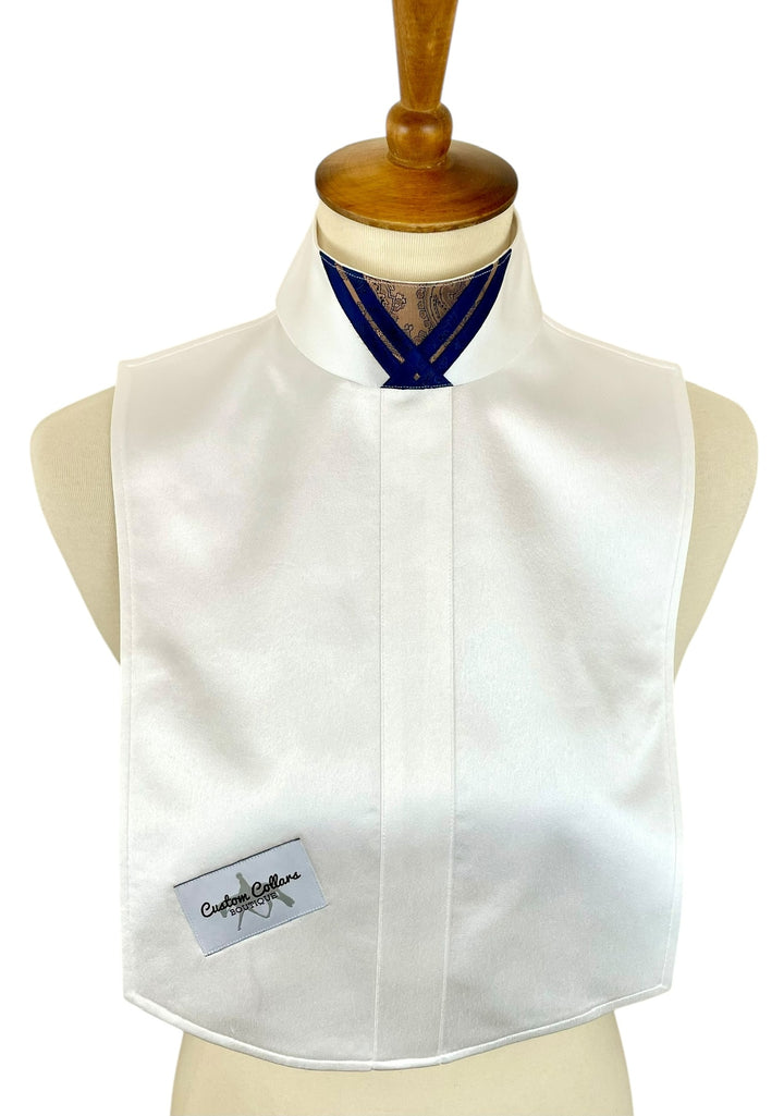 Navy & Brown Silk Dickie