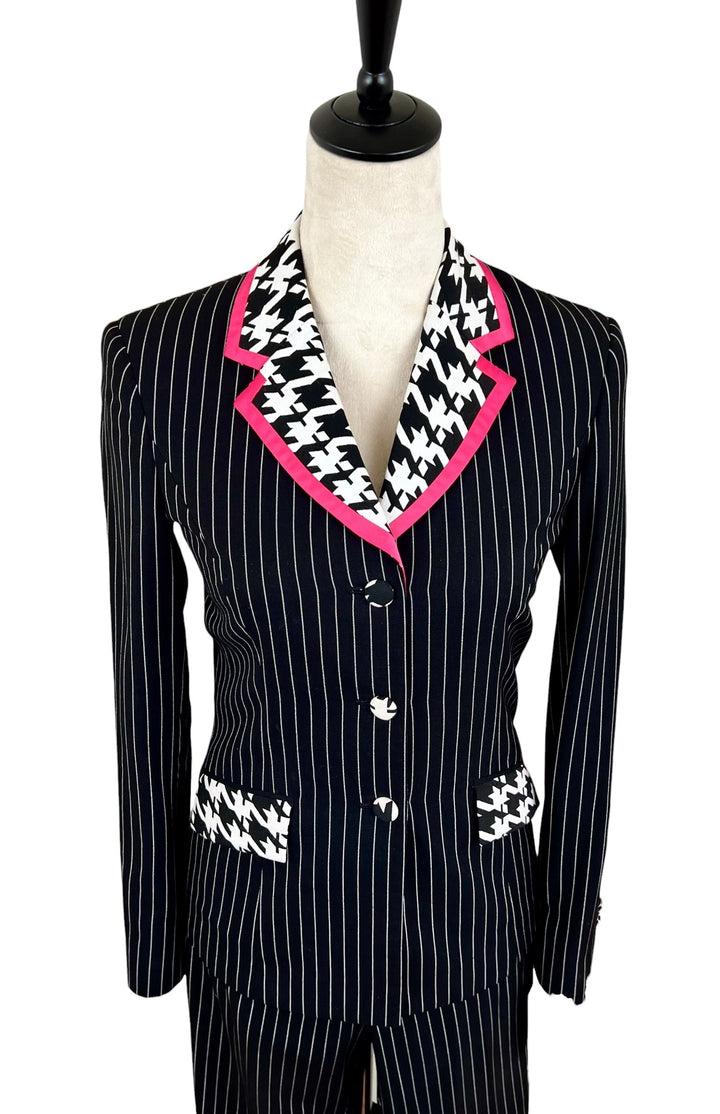 Black & White Stripe Showmanship Suit (Size 2) - Ref. 230