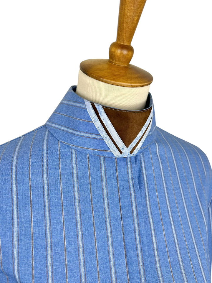 Blue Hunt Shirt w/ Stripes (Size 40) + 3 Collars - Ref. 175