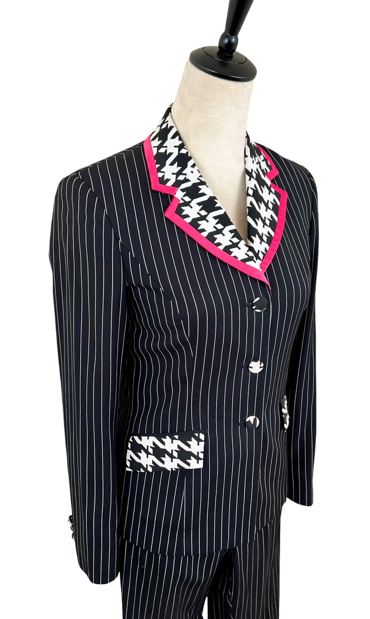 Black & White Stripe Showmanship Suit (Size 2) - Ref. 230
