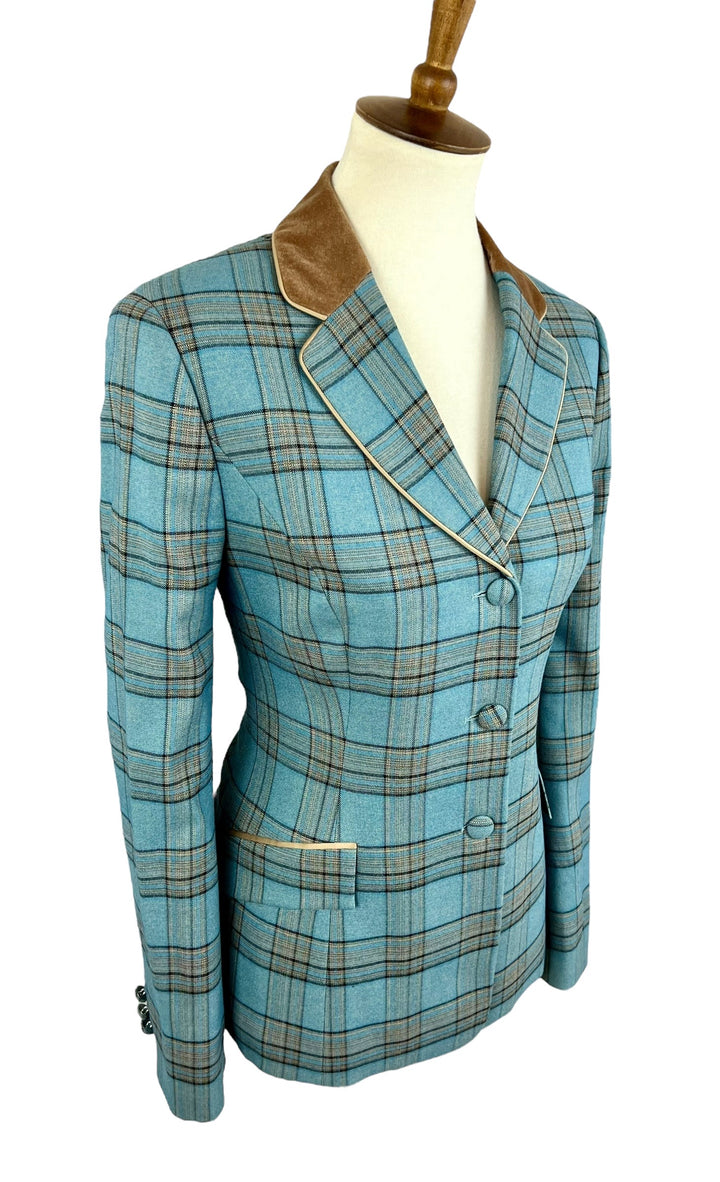 Teal Plaid Hunt Coat (Size 8) - Ref. 238