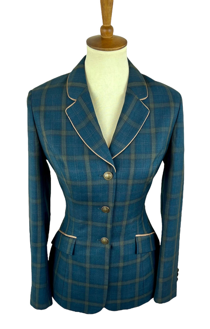 Green & Camel Plaid Hunt Coat (Size 2/4 Long)
