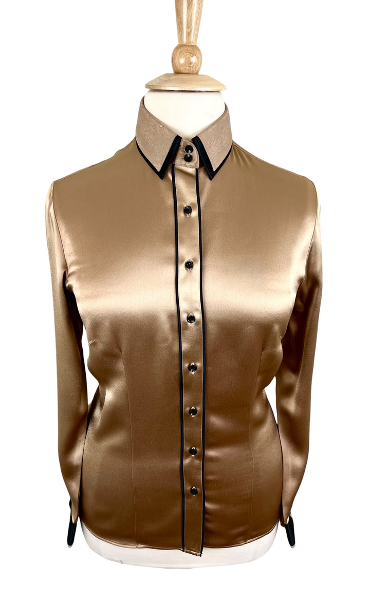 Bronze Silk Western Shirt (Size 44) - Ref. 224