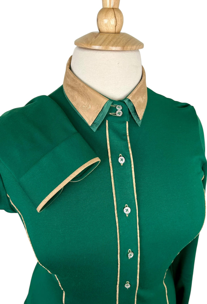 Green & Gold Western Shirt (Size 42/44) - Ref. 174