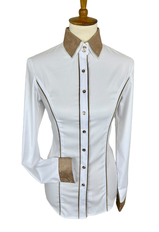 Tee Donkey Jeweled Collar White Crew Western main image 0