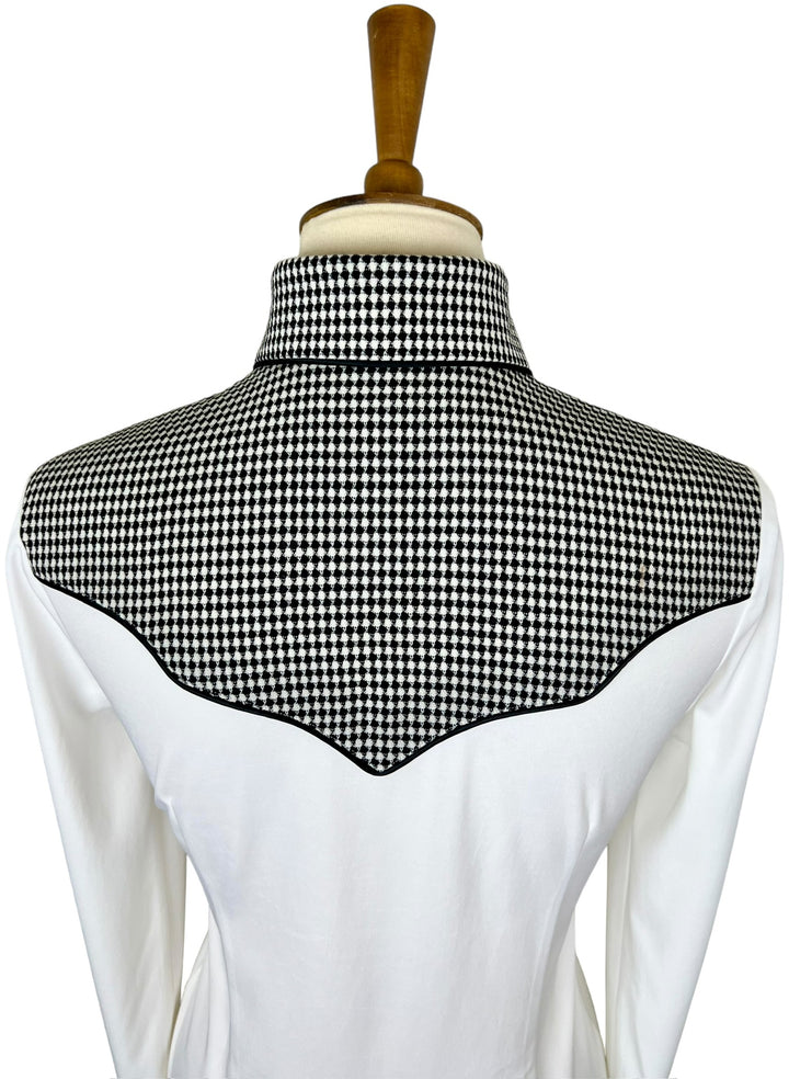 Black & White Western Shirt with Fancy Yoke (Size 34)