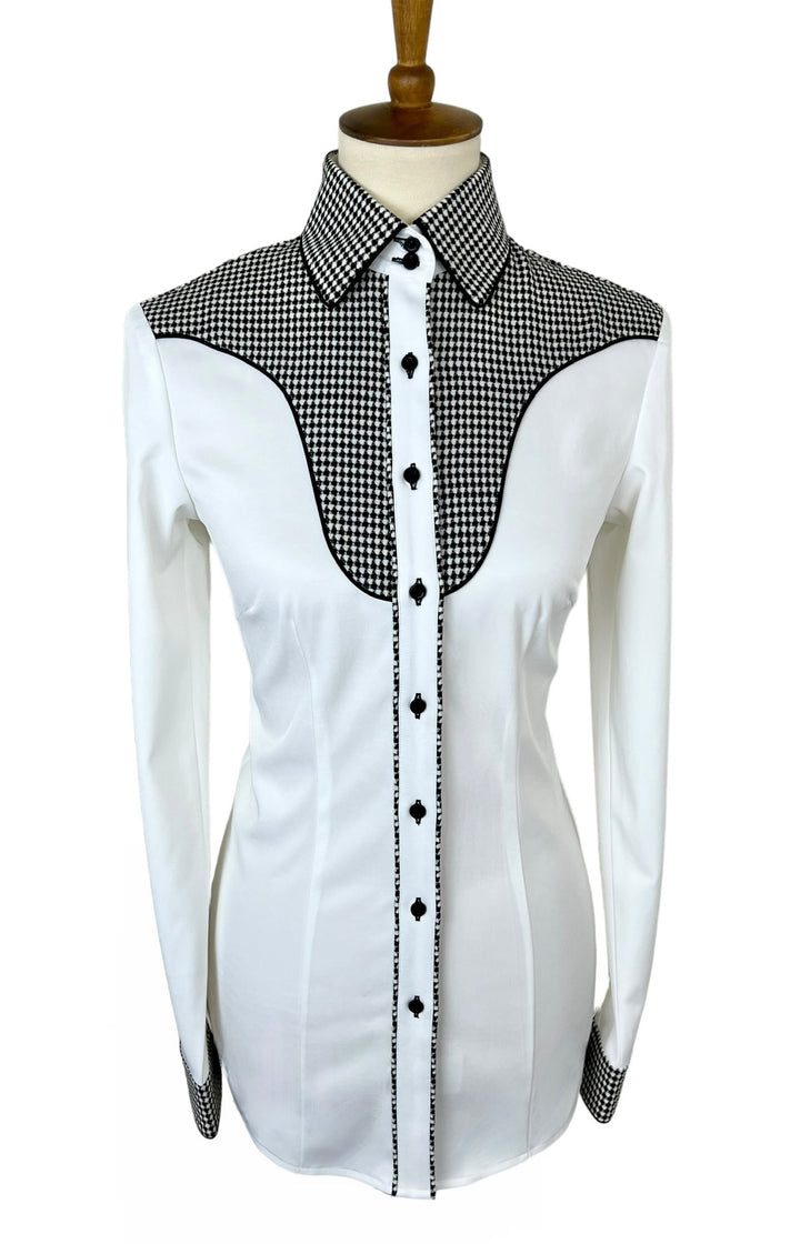 Black & White Western Shirt with Fancy Yoke (Size 34)