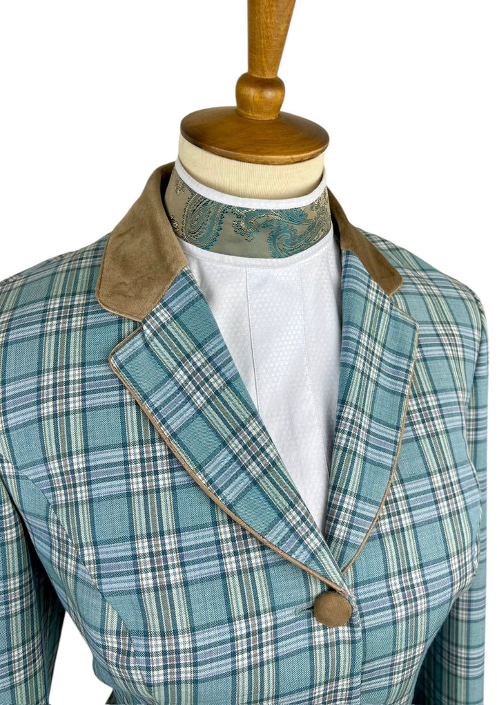 Blue/Green Plaid Hunt Coat (Size 8/10) + Dickie - Ref. 177