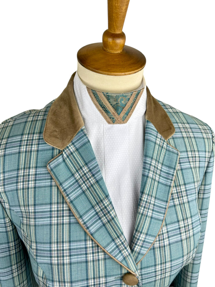 Blue/Green Plaid Hunt Coat (Size 8/10) + Dickie - Ref. 177