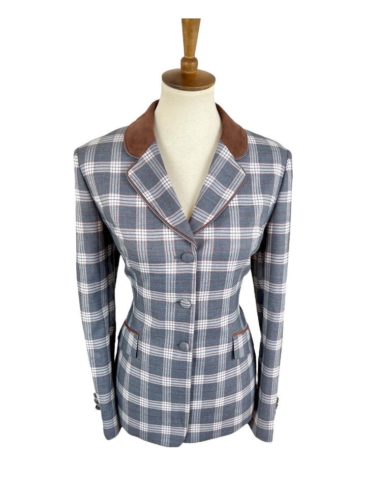 Gray Plaid Hunt Coat (Size 8) - Ref. 239