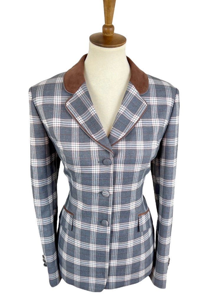 Gray Plaid Hunt Coat (Size 8) - Ref. 239