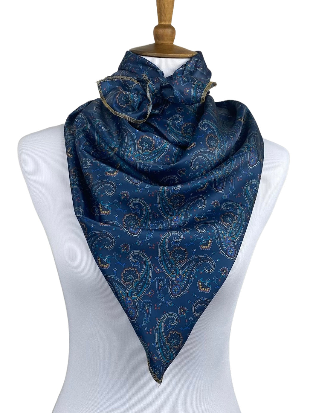 Navy Paisley Scarf (Style 1)
